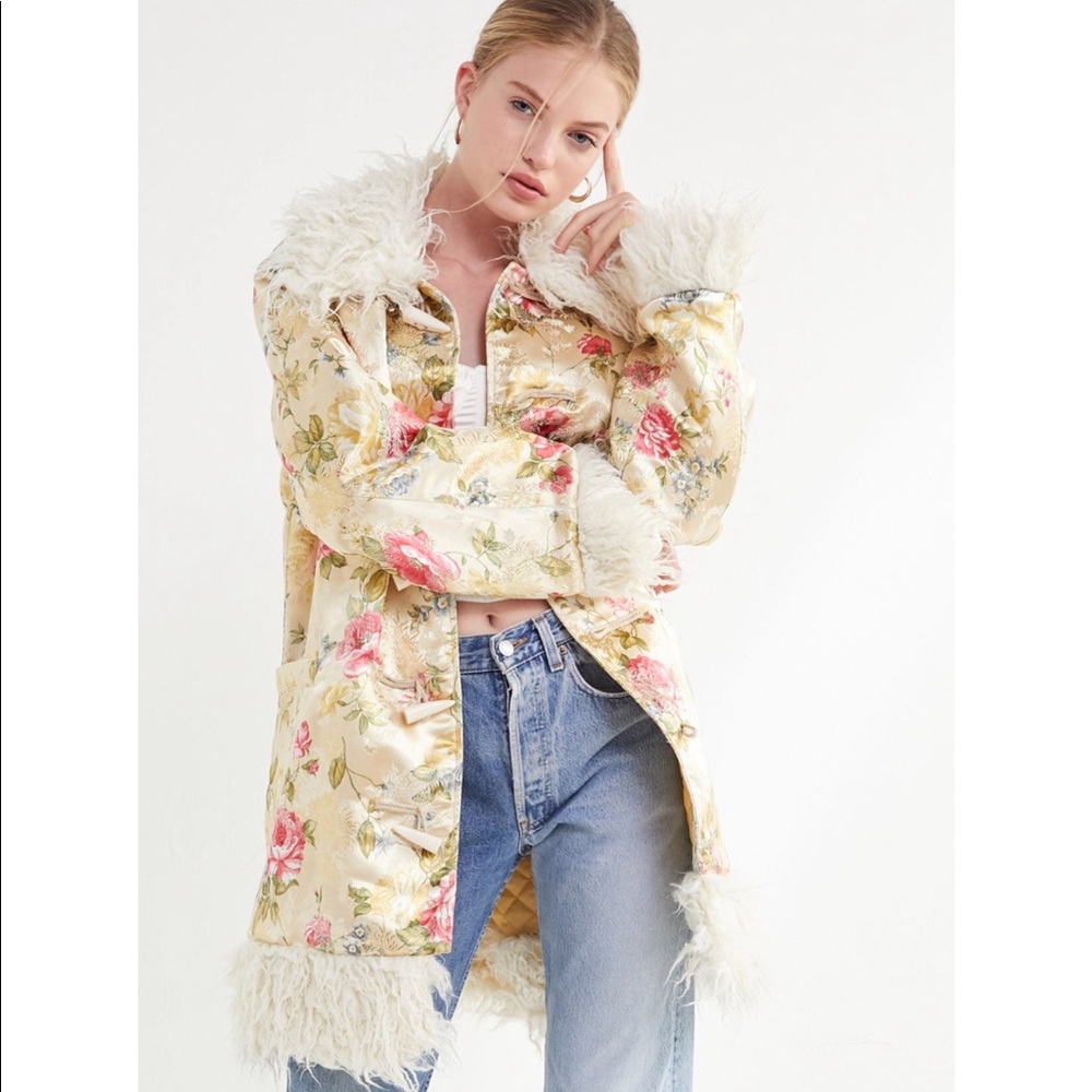 Faux Fur Trimmed Coat